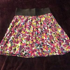 High waisted floral skirt